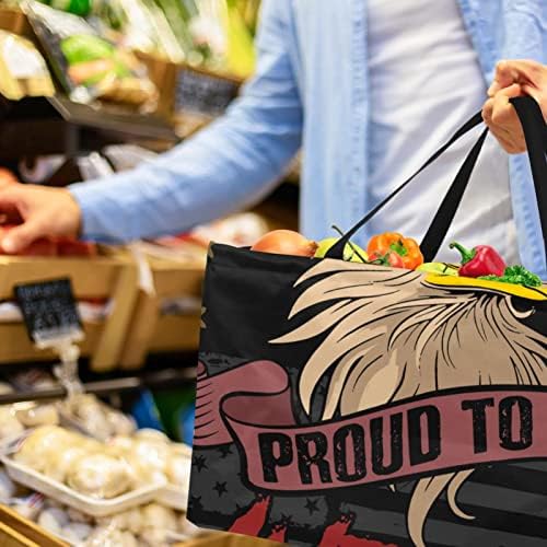 Кошница за еднократно шопинг горд што е американски преносен преклопен пикник намирници торбички за перење торба за торбичка за купување корпа за торбички