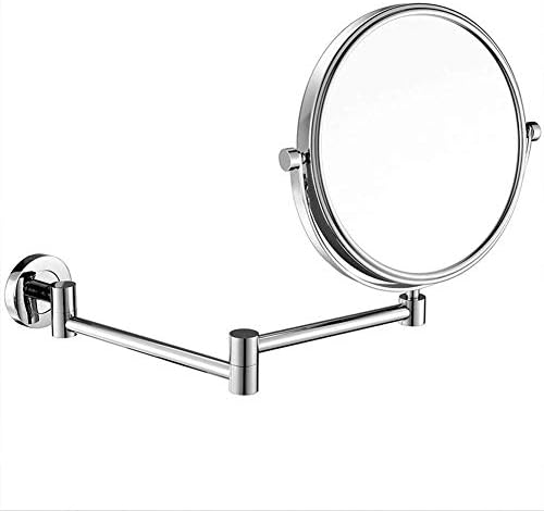 Tonpop Vanity Mirror 8 инчи двострана wallидна монтирање на шминка огледало со зголемување на двострана 360 ° вртење на козметичко огледало за бричење на бања /хром