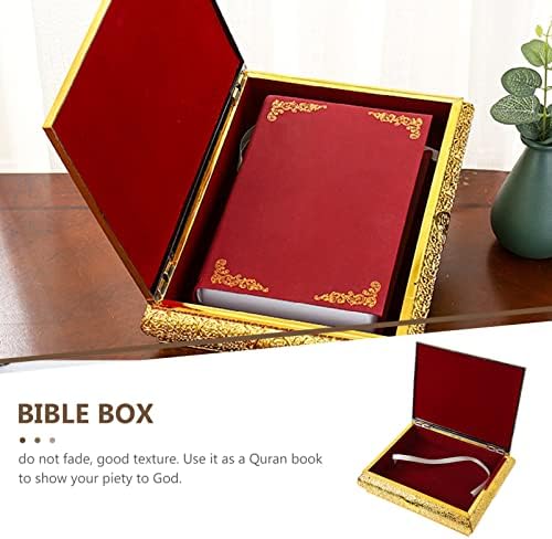 Домашен декор 1 парчиња декоративен библиски сад за складирање на книги Акрилна кутија Библиска кутија за студиска соба полица