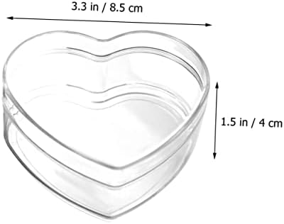 ВИЛКАСЕ 5 парчиња Чоколадна Кутија За Срце Чист Контејнер Кутии За Свадба Мини Акрилни Шишиња Контејнери За Свадбени Бонбони Во Облик На Срце Кутија За Бонбони Сва?