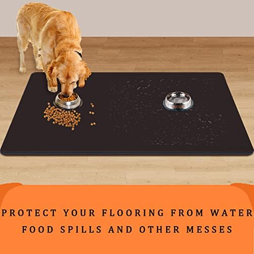 Подлога за Хранење кучиња За Чинии За Храна и Вода, 39,4х29, 5 Екстра Голема Силиконска Подлога За Храна За Миленичиња, Водоотпорна Подлога
