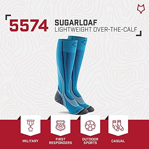 Фокс река Слалом rуниор со скијачки чорапи со средна тежина за тинејџери, супер меки перничени снежни чорапи со терморегулација, дишење