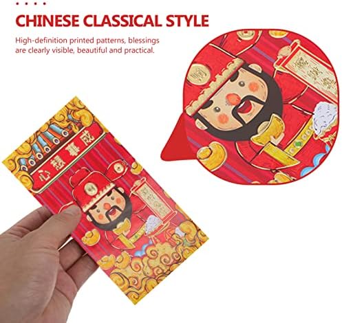 Cabilock Кинески Подароци 60 парчиња Цртан Филм Црвени Пликови Кинеска Нова Година Црвени Пликови Подарок Пари Пликови Пари