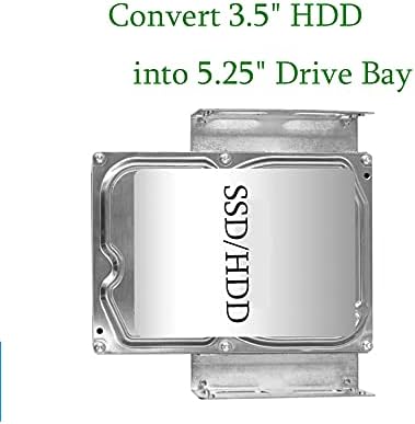 3.5 Hdd Адаптер За Држач за Монтирање На Хард Диск за Заливот 5.25, Претворете 3.5 Инчен HDD Во Еден Залив Со Погон Од 5.25 Инчи