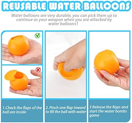 16 парчиња балони за еднократно вода, топки за прскање на водени бомби за базени, полнење топки за само-запечатување на брзо полнење, летни водни паркови за забавно в