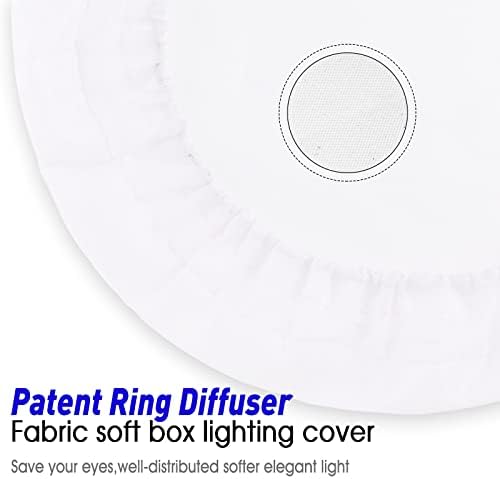 Сон&засилувач; Направи SoftBox Дифузор Прстен Светлина Дифузор Фотографија Дифузор, Склопувачки 8 Мал Дифузор Со Огледало, За Самоби LED Ринглајт,