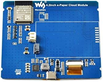 Coolwell Waveshare 4.2 инчен Модул За Облак Од Е-Хартија 400 ® 300 Пиксели WiFi Поврзување 2.4 GHz,Широк Агол На Гледање, Дисплеј Со Е-Мастило Сличен На Хартија
