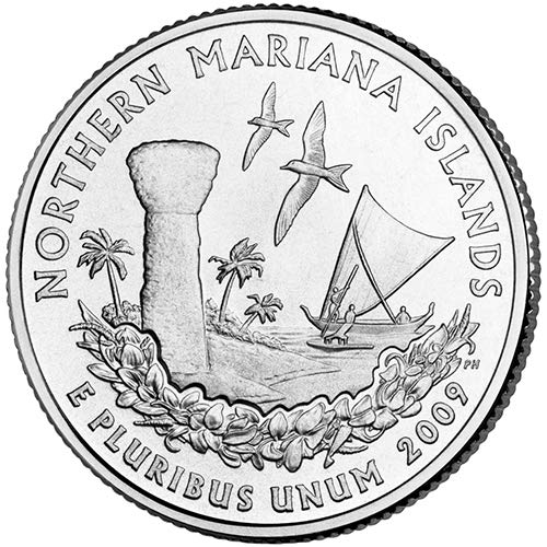 2009 Сребрен Доказ Северна Маријански Острови Територија Квартал Избор Нециркулирани Сад Нане