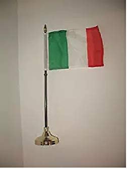 Италијанско Знаме 4 х6 Биро Постави Златна Основа