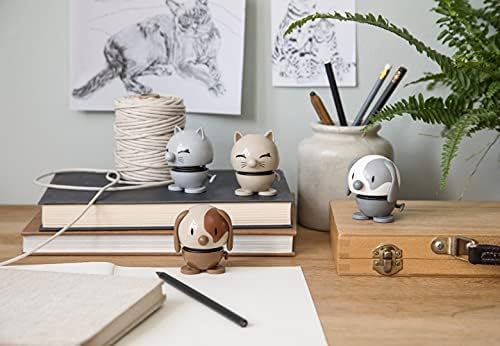 Hoptimist Dog Desk Desk Идеја за играчка и подарок во скандинавскиот дизајн, кул сива…