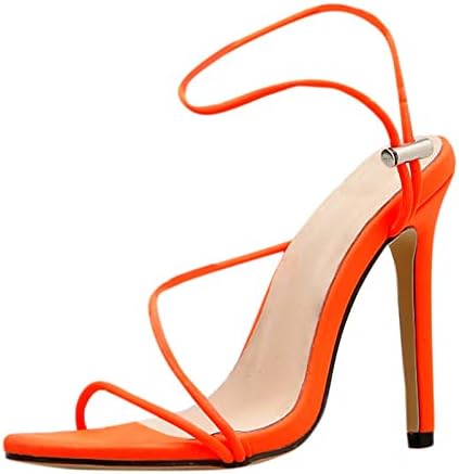Светлосни високи потпетици за жени чевли зашилени пети бои на женски високи сандали модни потпетици тенки бонбони женски сандали