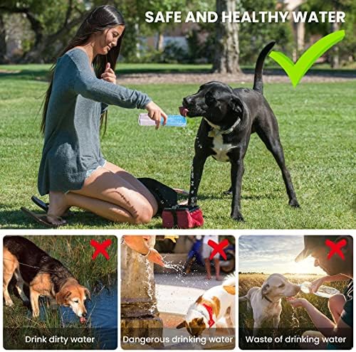 АИКИДИ Преклопливо Шише Со Вода За Кучиња-Пренослив Дозер За Вода За Кучиња | Доказ за Истекување &засилувач; Пластично Шише За Вода
