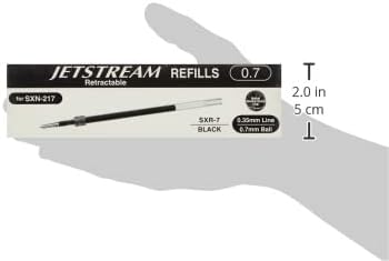 uni SXR-7 Jetstream Топчесто Пенкало Рефил-0,7 mm-Црно