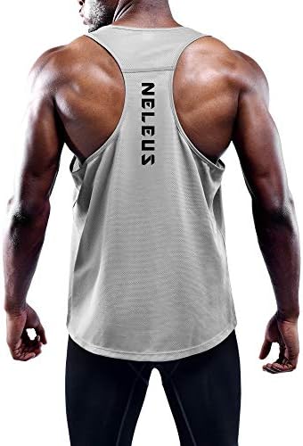 Нелеус машки 3 пакувања тренингот за тенк за теретани без ракави за атлетски кошули