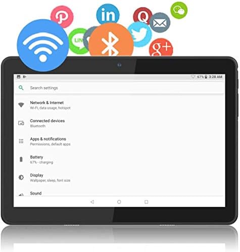TPZ Таблет 10.1 инчен, Android WiFi Таблет, 32GB, IPS HD Целосен Дисплеј, Двојна Камери &засилувач; Звучници, Wi - Fi, Bluetooth, GPS, 6000 mAh, Google GMS Сертифициран-2PCS