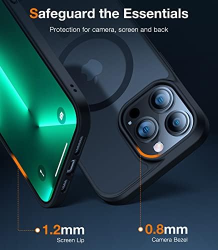 Torras Magnetic Дизајниран За Iphone 13 Pro Max Случај, [Воено Одделение Пад Тестирани] [Компатибилен Со MagSafe] Отпорен На Удари Проѕирен