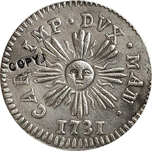 Предизвик монета Италија 1 Солдо Чарлс IV 1731 копирање монети копирај украси колекција на подароци колекција на монети