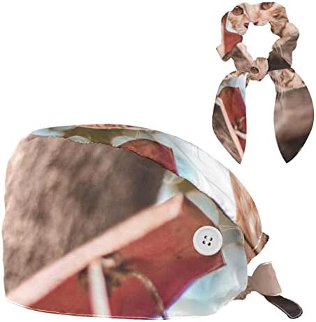 Медицински капачиња прилагодливо работно капаче со копчиња и лакови за коса од мачка со коса