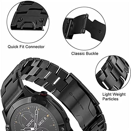 Cysue 22 26мм нараквица за нараквици за часовници за часовници за Garmin 5 5x Plus 6 6x Pro 3HR 945 Sport Брзо издание Паметен часовник