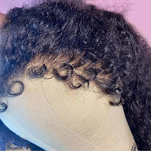 Deep Curly Human Hair Wigs 360 Transparent Lace Wig Pre Plucked Bleached Knots With Curly Baby Hair 180 Density Brazilian Remy Залепете