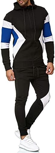Машки потсетници големо и високо име бренд Mentracksuit Долг ракав крпеница Спортски поставува панталони костум со црна патека костум