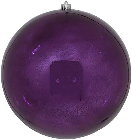 Викерман 10 “Божиќна украс топка, слива сјајна финиш на жива, распрскувана пластика, декорација на новогодишно елка