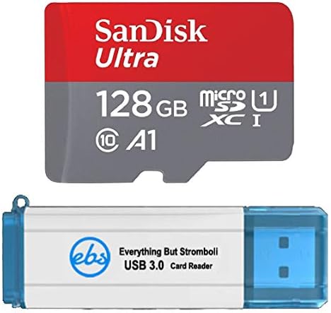 Sandisk 128gb SDXC Микро Ултра Мемориска Картичка Пакет Работи Со Samsung Galaxy S10, S10+, S10e Телефон Класа 10 Плус Сѐ, Но Stromboli 3.0 Читач На Картички