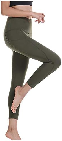 Lcepcy стомачни хеланки за жени со телефонски џеб, високи половини за јога панталони, атлетски тренинг фитнес што работи хулахопки