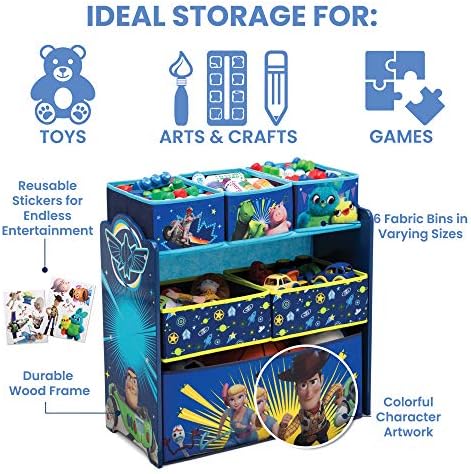 Приказна за играчките на дизни/Пиксар 4 6 Дизајн И Организатор На Играчки Во Бин од Делта Деца