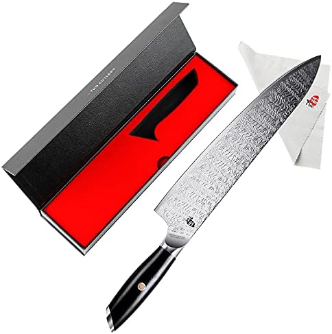 ТУО Готвач нож 10 инчи-Кујна Готвење Нож, Кујна Стек нож-5 инчи, Аус-8 Јапонски Нож Од Нерѓосувачки Челик Готвач Со Handономски Г10 Рачка, Јапонски Ѓуто Нож Со Подарок Кут?