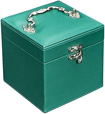 cfslp Три слојни Кутија За Складирање со висок Капацитет Кожна Кутија За Накит За Патување Со Рачки Кадифе