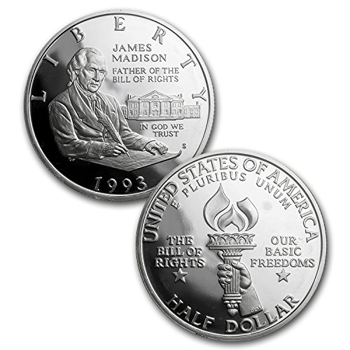 1993 Комеморативна Сметка За Правата Сребрена Половина Долар &засилувач; Печат Доказ