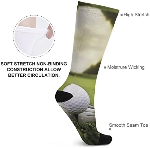 Голф високи чорапи смешно топло над цевките со телето чорапи чорапи за појавување на чорапи за мажи жени