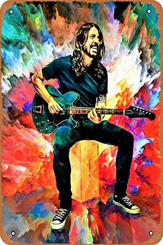 Seadlyise Dave Grohl Plaque Poster гроздобер метален калај знак дома спална соба кујна бар дома кафе wallиден декор 8x12 инчи