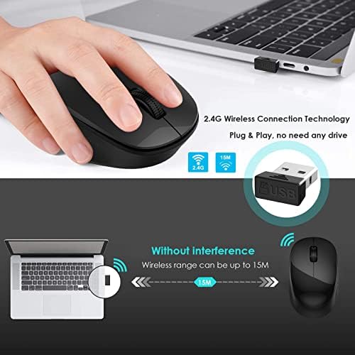 Lidesail LX08V3 Безжичен Глушец Тивок 2.4 G USB Компјутерски Глушец Компактен Оптички Безжичен Глушец Мини Тивки Безжични Глувци,