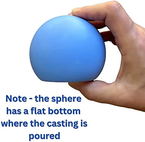 Сфера мувла - со образец за куполи - од компанијата Среќна точка - Силиконски калап за создавање на форма на тркалезна топка - за