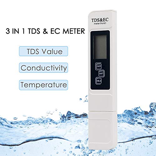 Дигитален TDS & EC Температор на температура на температурата на квалитетот на водата, точност: ± 2%, 32-176 ℉ За вода за пиење/базени