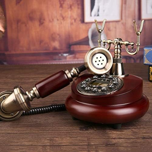 ZyzMH Антички декоративен телефон, телефонска фиксна мода креативна канцеларија фиксна европска античка ретро смола Телефон