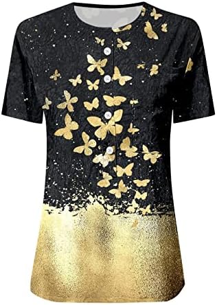 Врвна маица за тинејџерски девојки есен летен краток ракав 2023 облека моден памучен графички обичен врв J4 J4