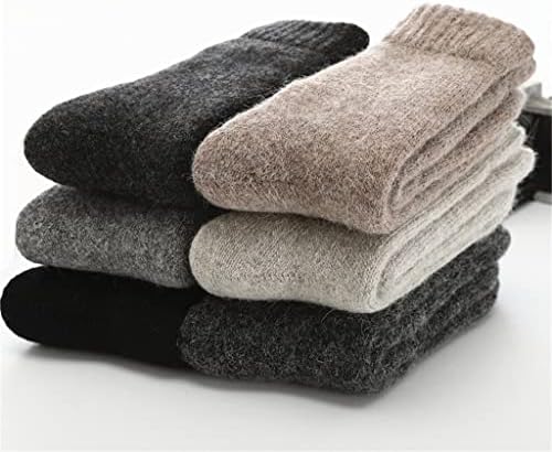 N/A 5 пара зимски чорапи мажи супер подебели цврсти термозоки за зајаци од ладен снег топол чорап