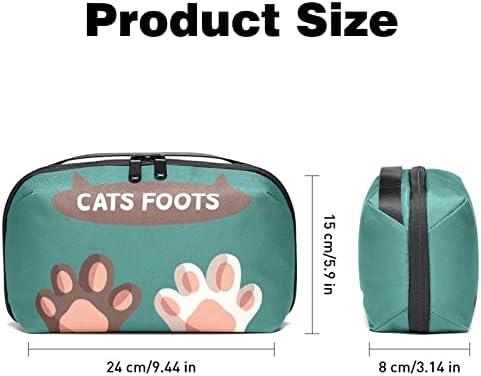 Тоалетна Торба За Патување Торба, Водоотпорна Шминка Козметичка Торба За Патување Организатор За Додатоци, Прекрасни Цртани Животни Мачка