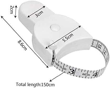 Froyny 150cm повлечен фитнес дебеломер за мерење на мерка за губење на телесната тежина на телото за мерење на ткаенината на телото