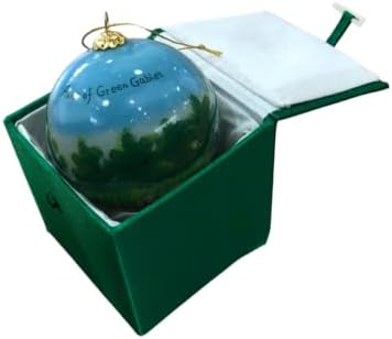 Ана од зелени габи - зелени габички 3 стакло што виси Божиќен украс