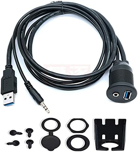 Конектори 1M/2M USB панел за монтирање USB 2.0 USB 3.0 3,5 mm продолжена табла Кабел за моторцикл со автомобили -