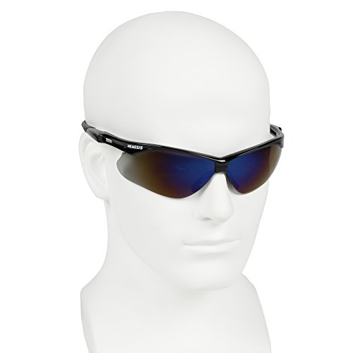 Kleenguard Nemesis CSA Безбедносни очила, CSA овластени, сини огледални леќи со црна рамка, 12 пара / случај