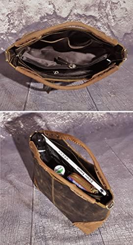 Le'aokuu женски оригинални вистински кожни гроздобер чанти на рамото на рамото крстосници за месинџер торба торба чанта чанта