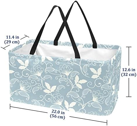 Кошар за еднократно шопинг акварел Цветни шема преносни преклопни пикник намирници кеси за перење алишта за перална торба за торба за купување