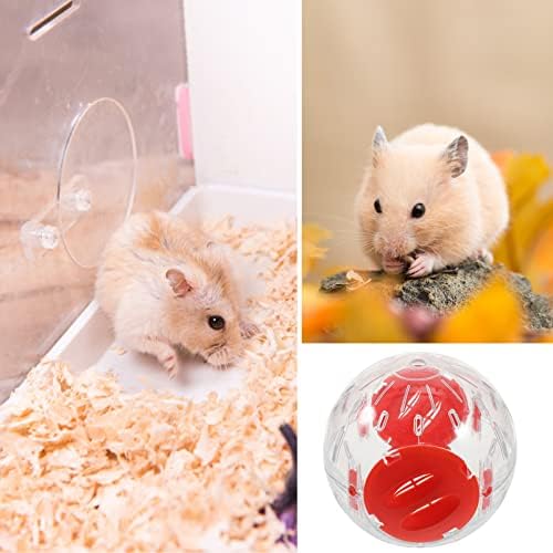 Додатоци за играчки Ipetboom 2 парчиња вежбаат транспарентен гербил кој работи со мала играчка за играчки за џогирање на миленичиња за глувци