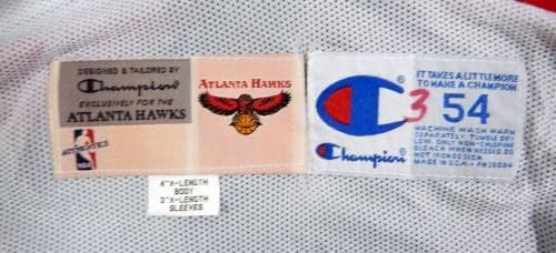 1998-99 Атланта Хоукс Шамонд Вилијамс 3 Игра издадена црна затоплување јакна 54 3 - НБА игра користена