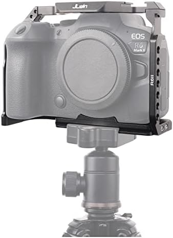Фокусфото кафез на камера за канон EOS R6 Mark II без огледала камера, алуминиумска легура за стабилизатор на легура со ладен чевли